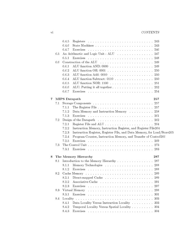 Computer Organization with MIPS - Table of Contents 4